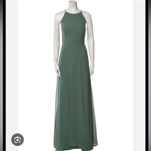 Elegant Green Sleeveless Dress